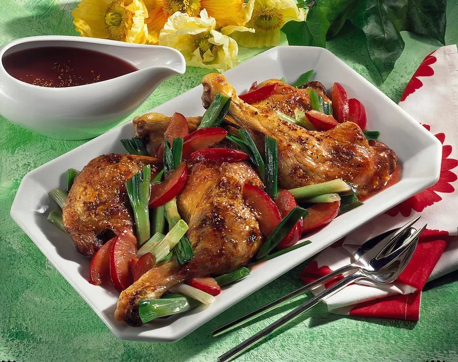 Entenkeulen in Pflaumensoße Rezept Entenkeulen in Pflaumensoße Rezept