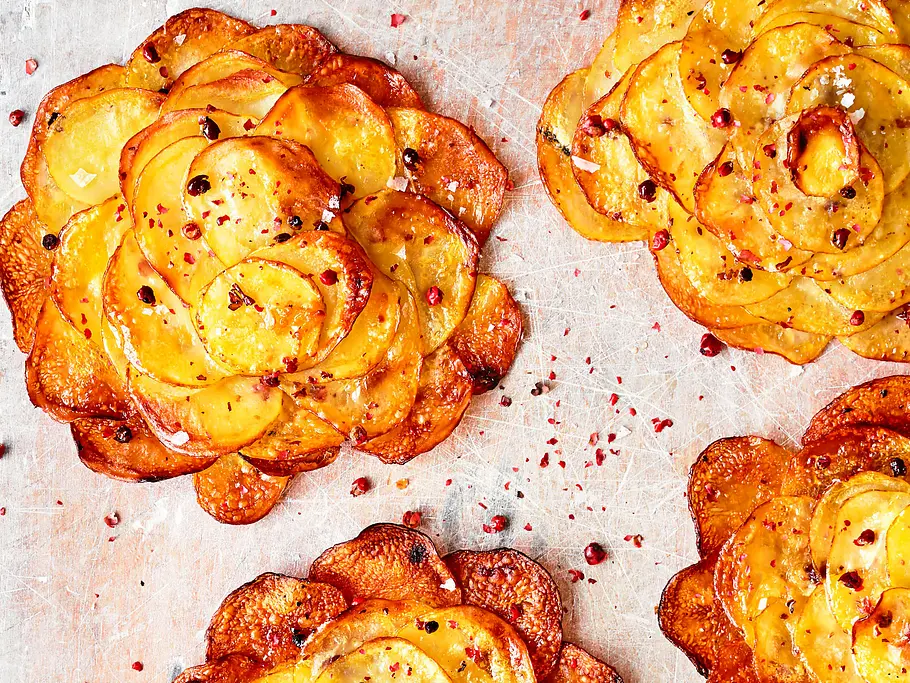Entzückende Kartoffel-Rosetten Rezept Entzückende Kartoffel-Rosetten Rezept