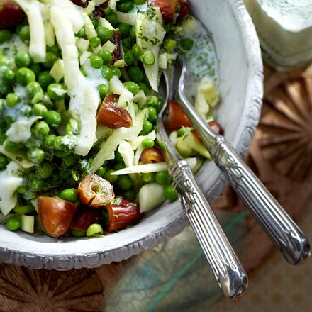Erbsen-Fenchel-Salat mit Lassi Rezept Erbsen-Fenchel-Salat mit Lassi Rezept