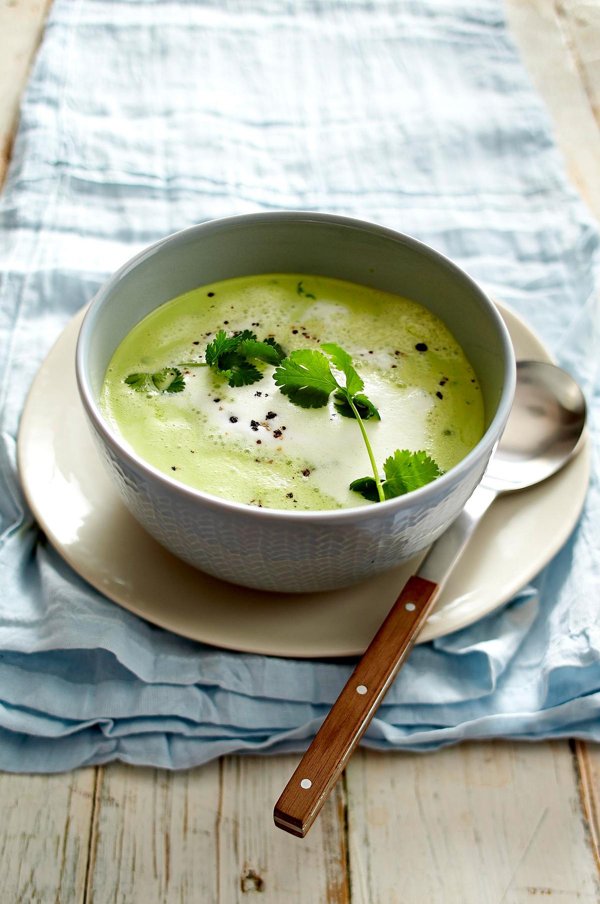 Erbsen-Koriander-Suppe Rezept