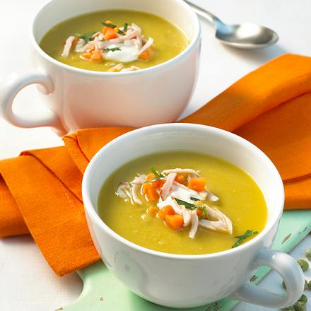 Erbsen-Meerrettisch-Samtsuppe Rezept