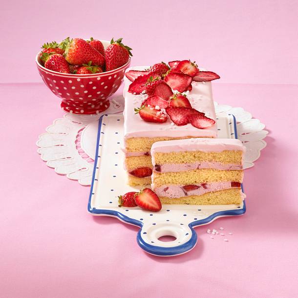 Erdbeer-Biskuitkuchen Rezept