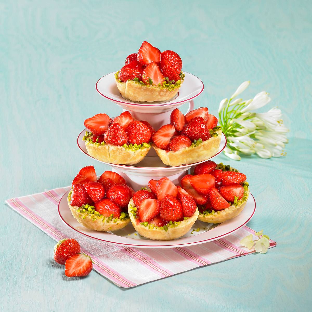 Erdbeer-Blätterteig-Körbchen Rezept