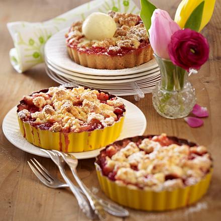 Erdbeer-Crumble-Törtchen Rezept