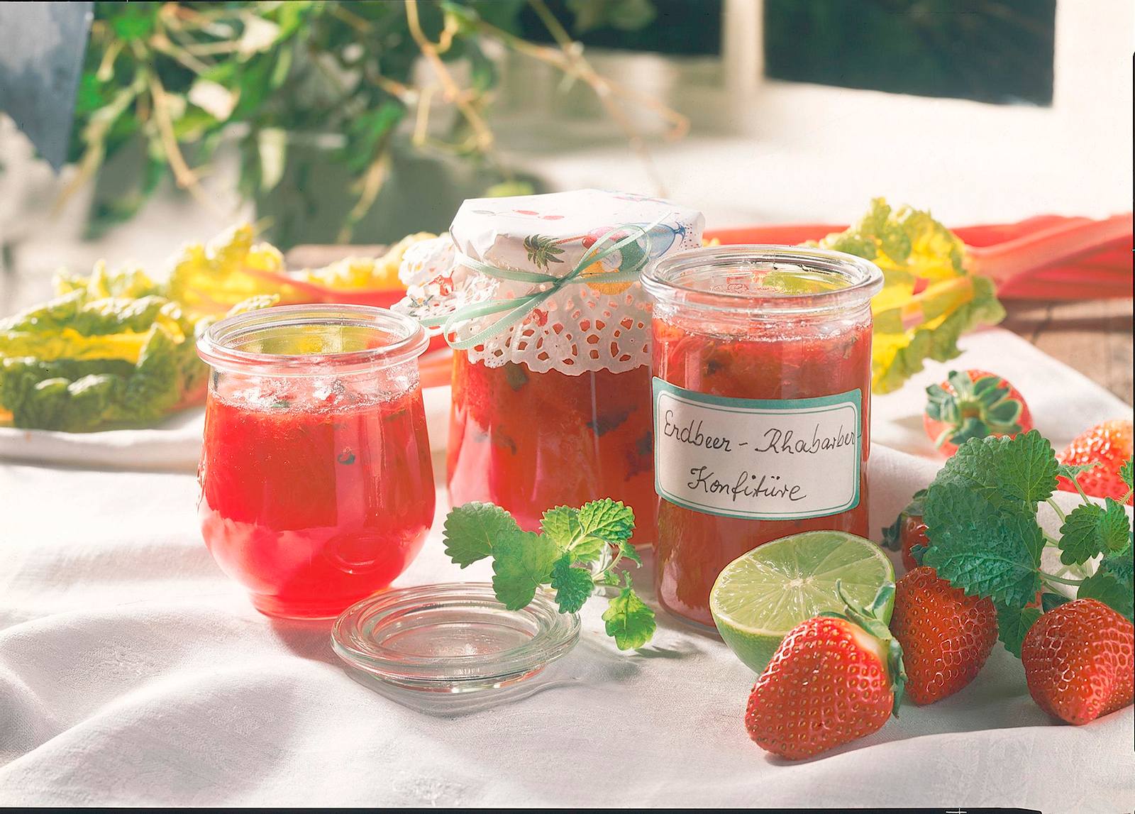 Erdbeer-Rhabarber-Konfitüre Rezept | LECKER