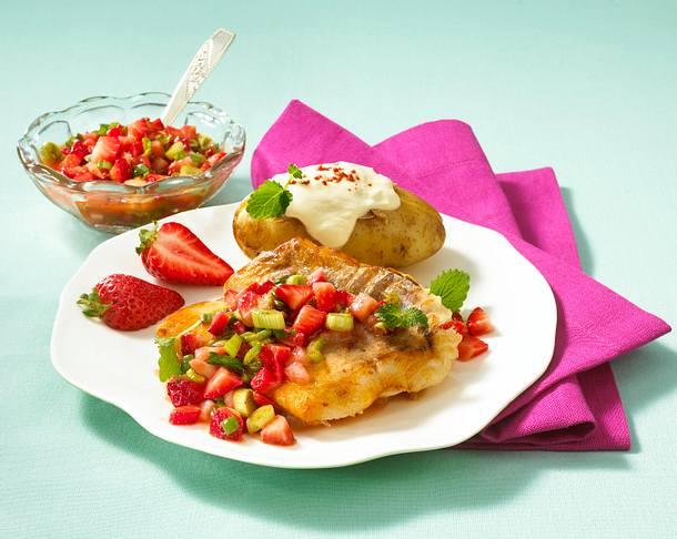 Erdbeer-Salsa zu Bratfisch Rezept
