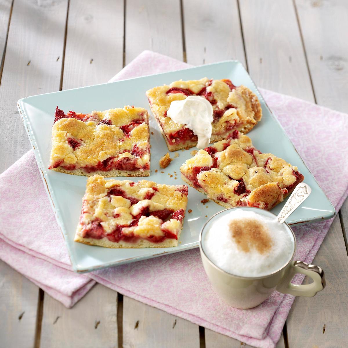 Erdbeerkuchen mit Zuckerstreusel Rezept