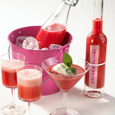 Erdbeerlimes mit Wodka Rezept Erdbeerlimes mit Wodka Rezept