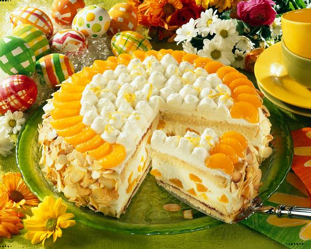 Erfrischende Zitronen-Mandarinen-Torte Rezept Erfrischende Zitronen-Mandarinen-Torte Rezept