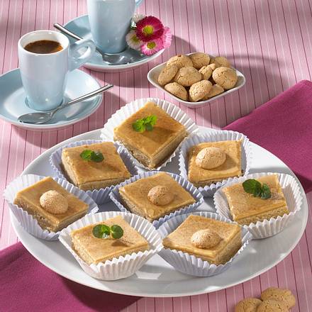Espressoschnitten mit Amarettini und Mascarpone Rezept Espressoschnitten mit Amarettini und Mascarpone Rezept