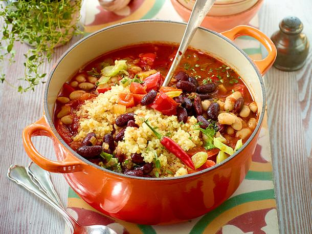 Express-Veggie-Chili mit Bulgur Rezept Express-Veggie-Chili mit Bulgur Rezept