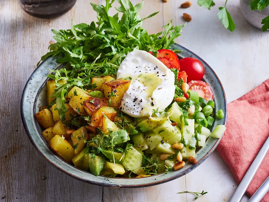 Burrata-Kartoffelbowl Rezept Burrata-Kartoffelbowl Rezept