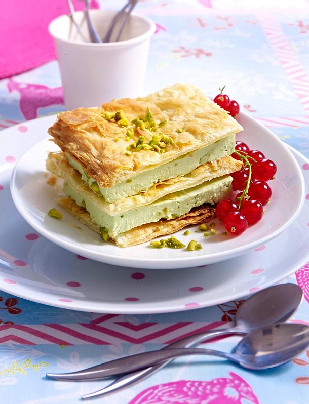 Pistazien-Mille feuille pistache Rezept Pistazien-Mille feuille pistache Rezept