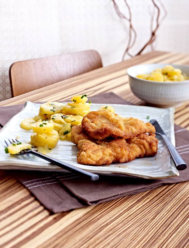 Kopie. Wiener Schnitzel zu Kartoffelsalat Rezept Kopie. Wiener Schnitzel zu Kartoffelsalat Rezept