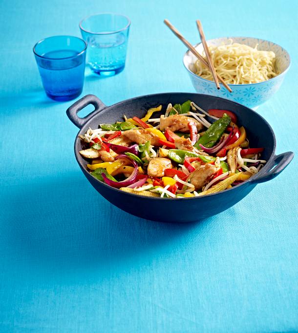 Summer chicken stir-fry Rezept Summer chicken stir-fry Rezept