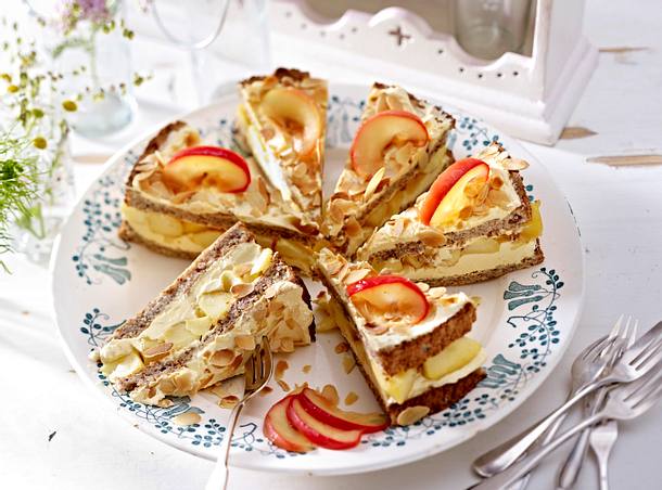 Schwedische Apfel-Mandel-Torte Rezept Schwedische Apfel-Mandel-Torte Rezept