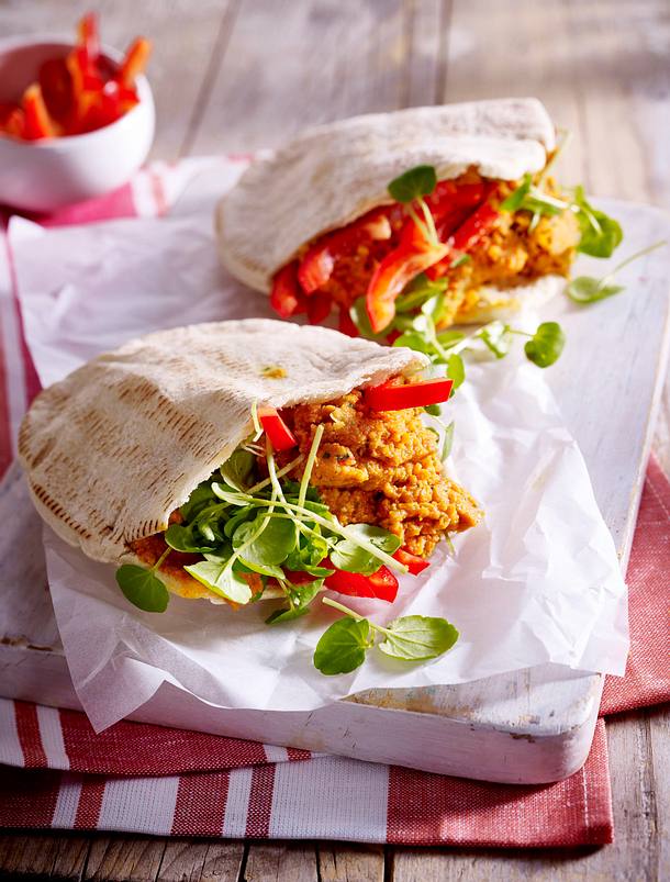 Pepper hummus pitta Rezept