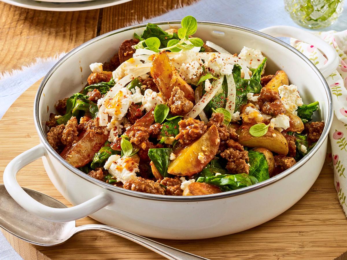 Griechische Kartoffel-Hack-Pfanne Rezept
