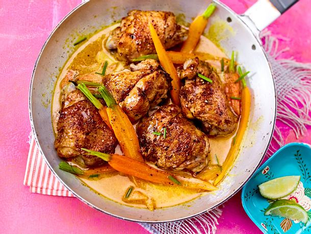 Fabelhaftes Honig-Hähnchen in Kokoscurry Rezept
