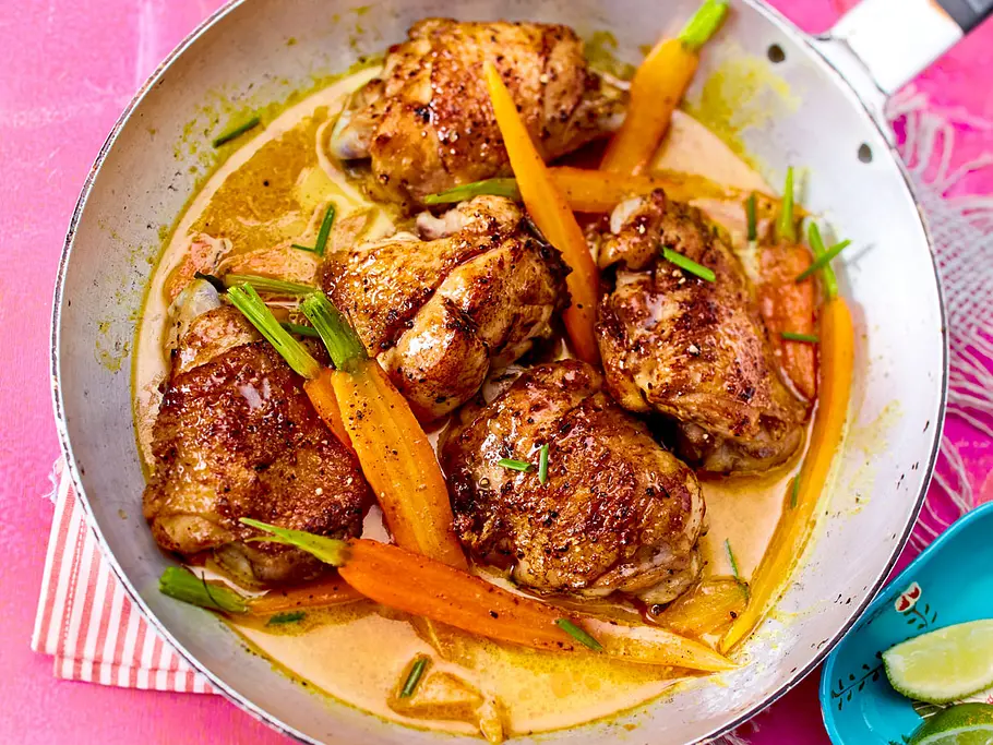 Fabelhaftes Honig-Hähnchen in Kokoscurry Rezept