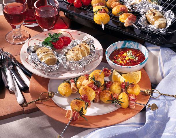 Fächer-Kartoffeln & Kartoffel-Spieße Rezept