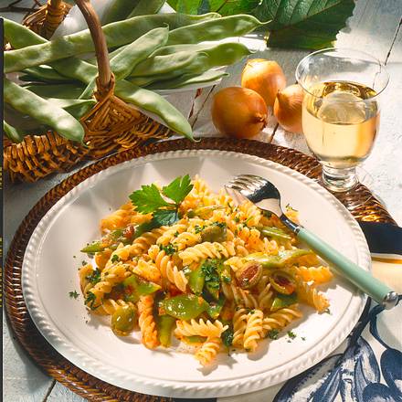 Fagioli alla romano (Nudeln mit römischen Bohnen) Rezept Fagioli alla romano (Nudeln mit römischen Bohnen) Rezept