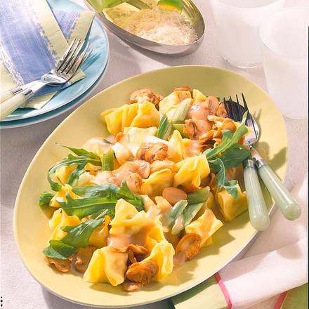 Fagottini mit Pilzsoße Rezept Fagottini mit Pilzsoße Rezept