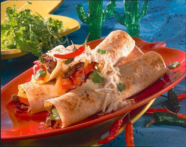 Fajitas mit Steakfüllung Rezept