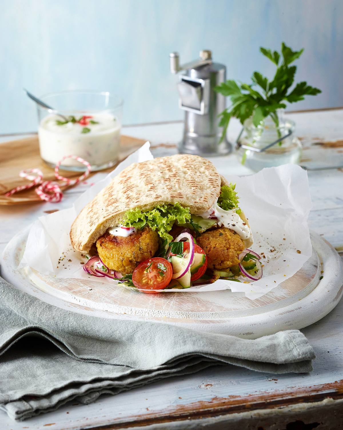 Falafel in Vollkorn-Pita Rezept