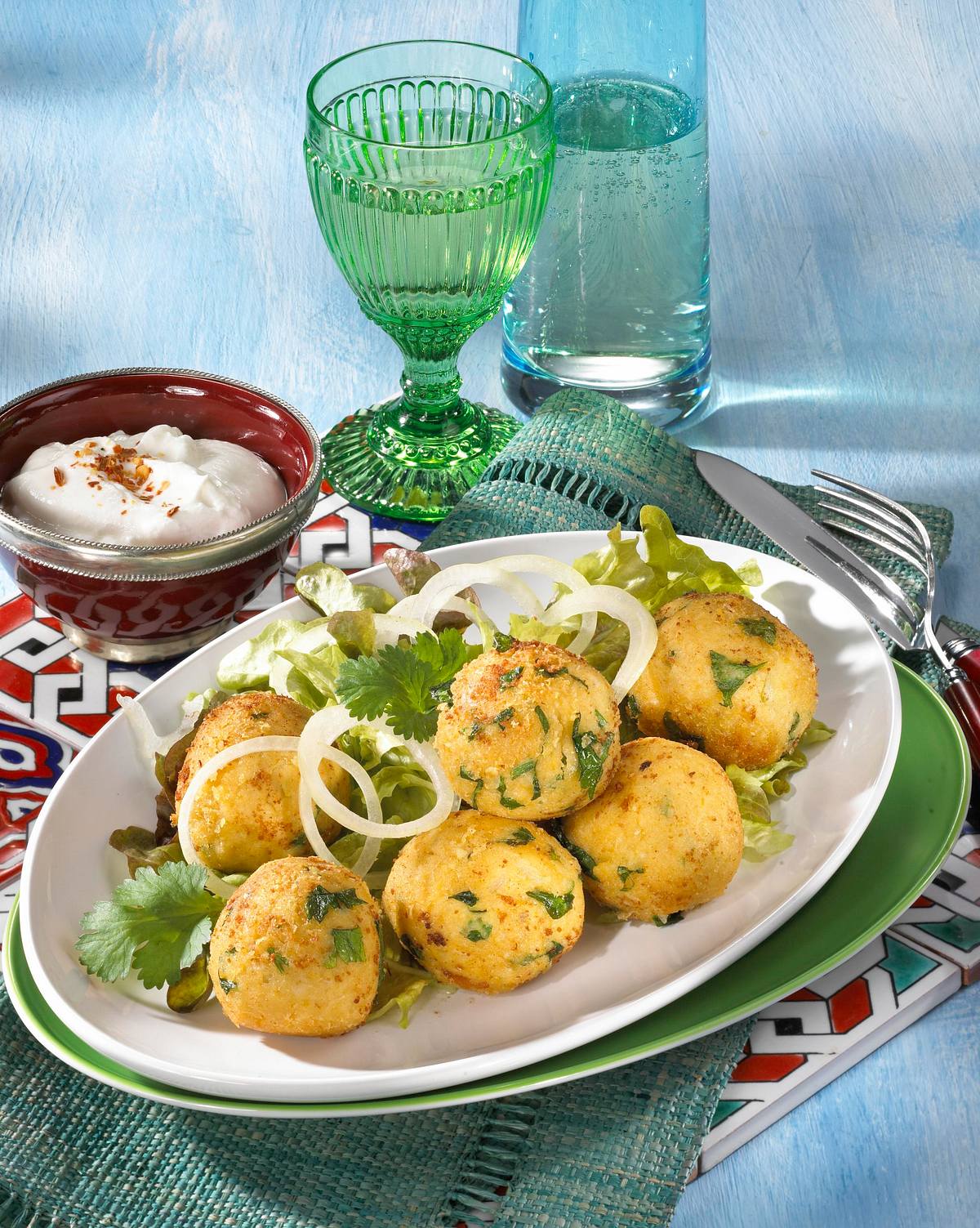 Falafel mit Joghurt-Dip Rezept