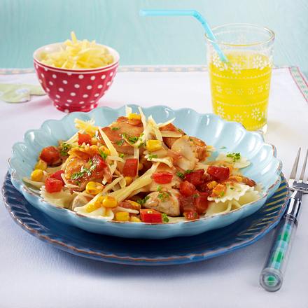 Farfalle in Hähnchen-Gemüse-Soße Rezept Farfalle in Hähnchen-Gemüse-Soße Rezept