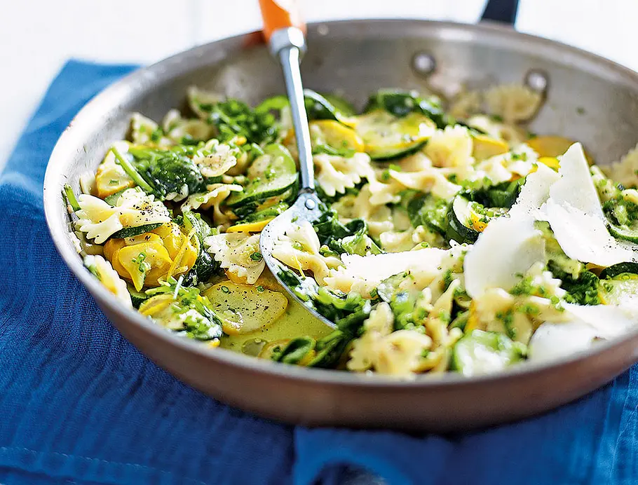 Farfalle mit Zitronenzucchini und Bärlauch Rezept
