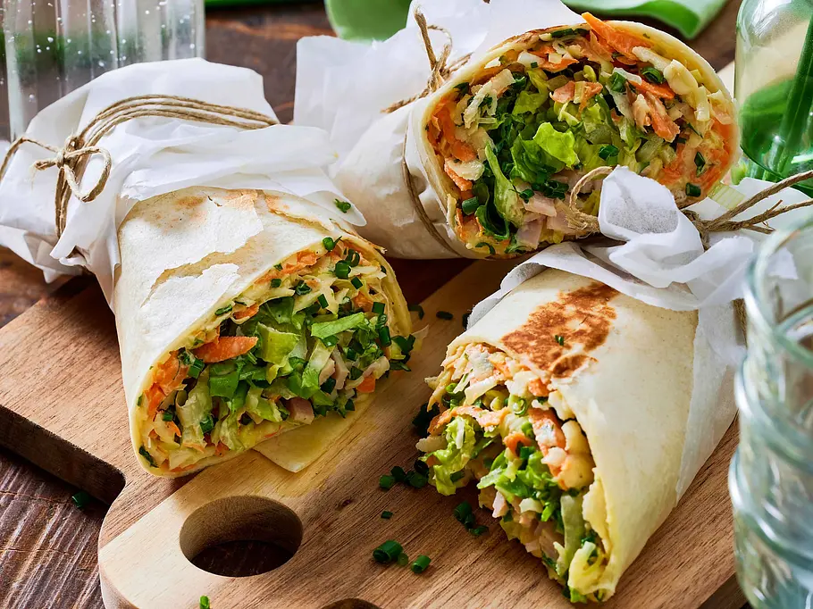 Farmer's Wrap zum Unterwegs-Essen Rezept Farmer's Wrap zum Unterwegs-Essen Rezept