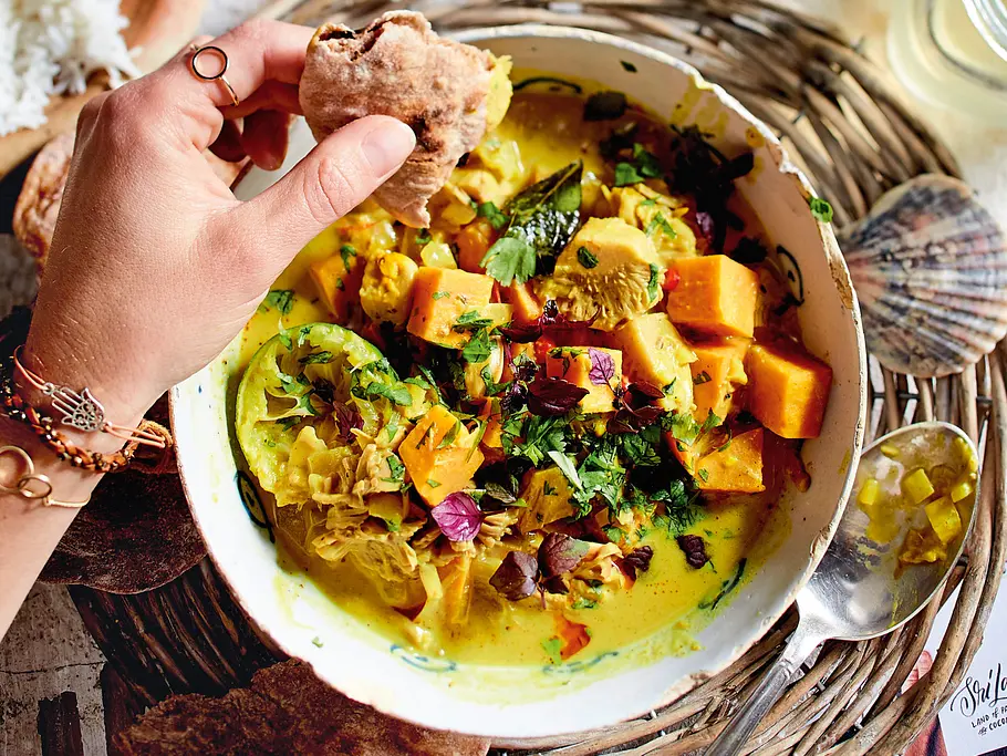 „Feel Good“- Jackfrucht-Curry Rezept „Feel Good“- Jackfrucht-Curry Rezept