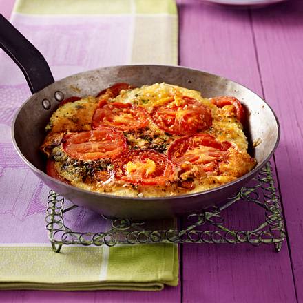 Feierabend-Tomatenfrittata für Zwei Rezept Feierabend-Tomatenfrittata für Zwei Rezept