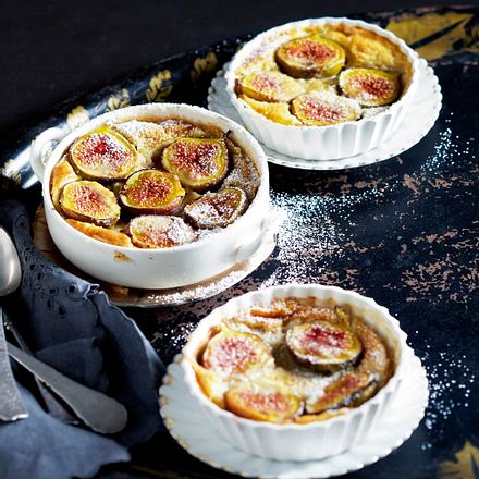 Feigen-Clafoutis mit Wodka Rezept Feigen-Clafoutis mit Wodka Rezept