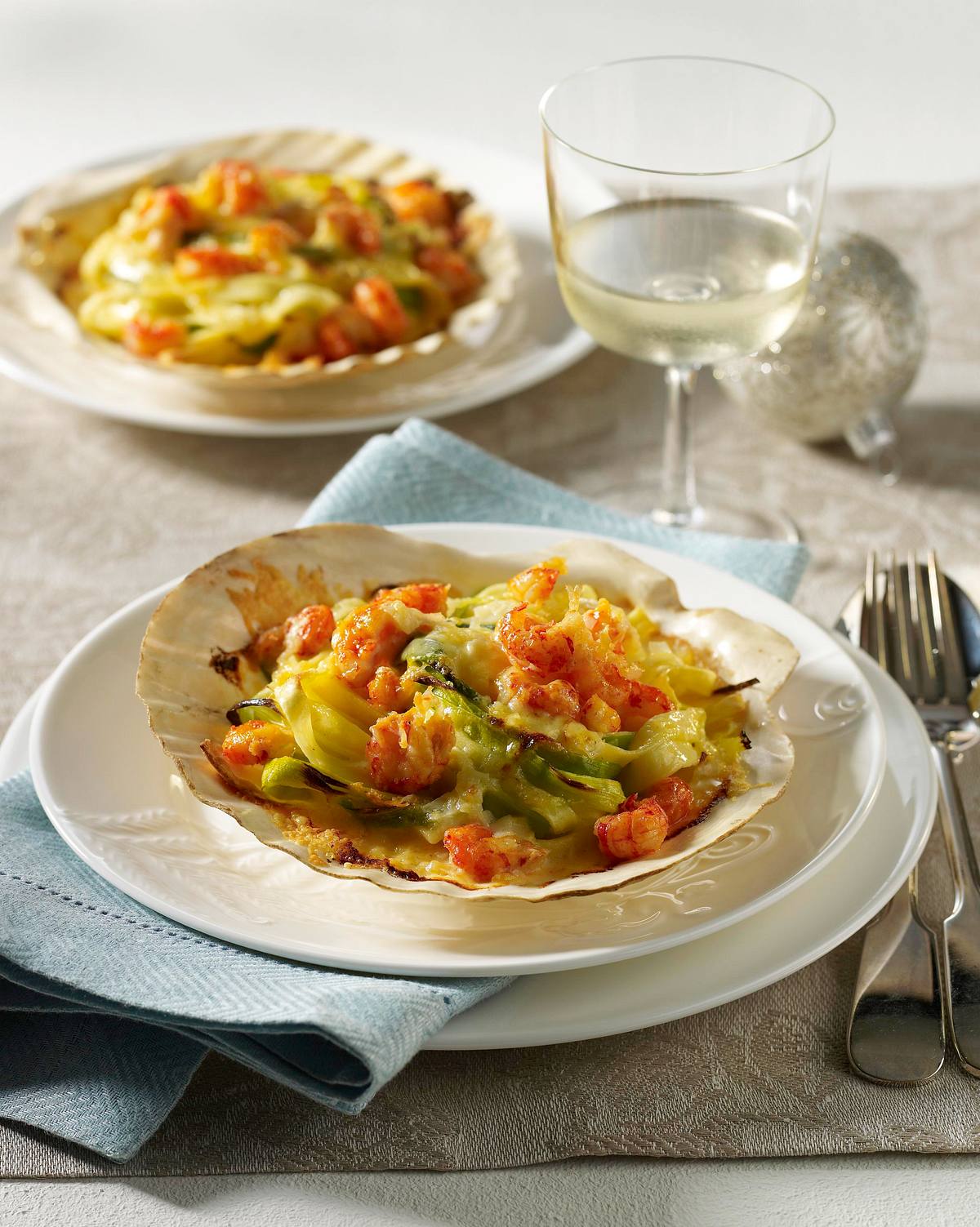 Feine Bandnudeln mit Flusskrebse in Riesling-Sahne-Soße Rezept