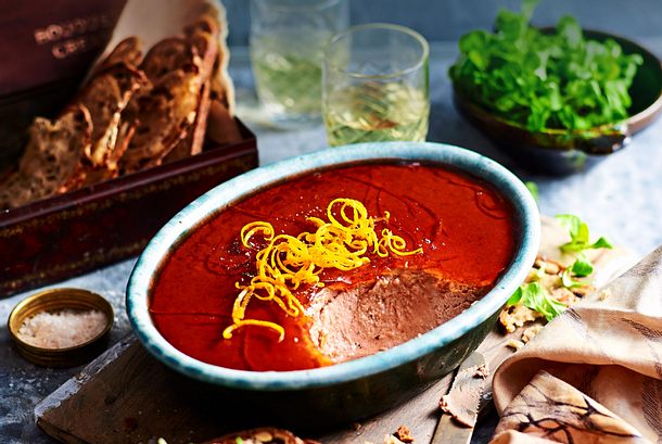 Feine Pilz-Pâté mit Orangen-Spiegel Rezept