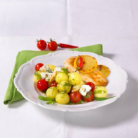 Feiner Kartoffelsalat zu Hähnchenfilet Rezept Feiner Kartoffelsalat zu Hähnchenfilet Rezept