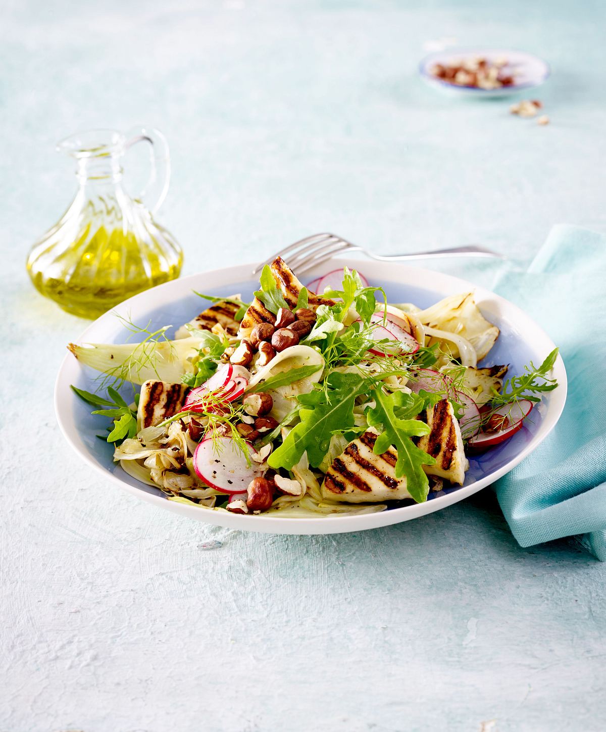 Fenchel-Radieschen Salat mit Halloumi Rezept