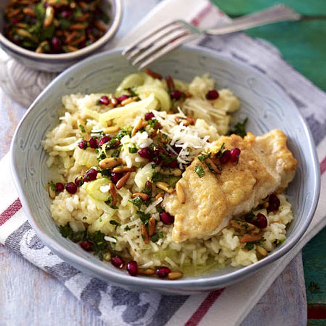 Fenchel-Risotto mit Pinienkern-Gremolata Rezept | LECKER