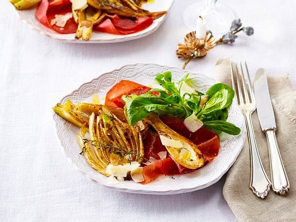 Fenchelantipasti auf Bresaola Rezept Fenchelantipasti auf Bresaola Rezept