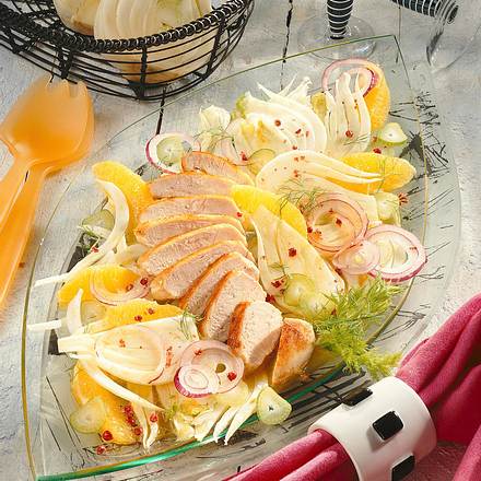 Fenchelsalat mit Hähnchen Rezept Fenchelsalat mit Hähnchen Rezept