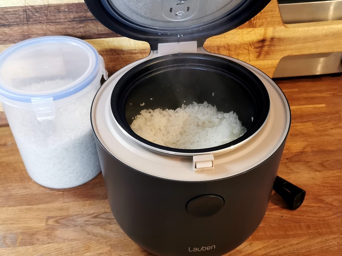 Fertiger Reis aus dem Lauben Reiskocher