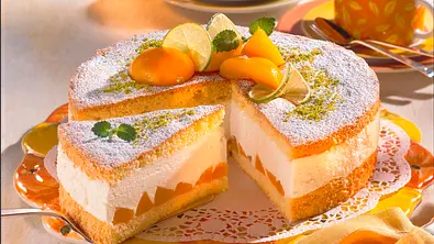 Festliche Pfirsich-Limetten-Torte Rezept - Foto: LECKER @ Bauer Media Group