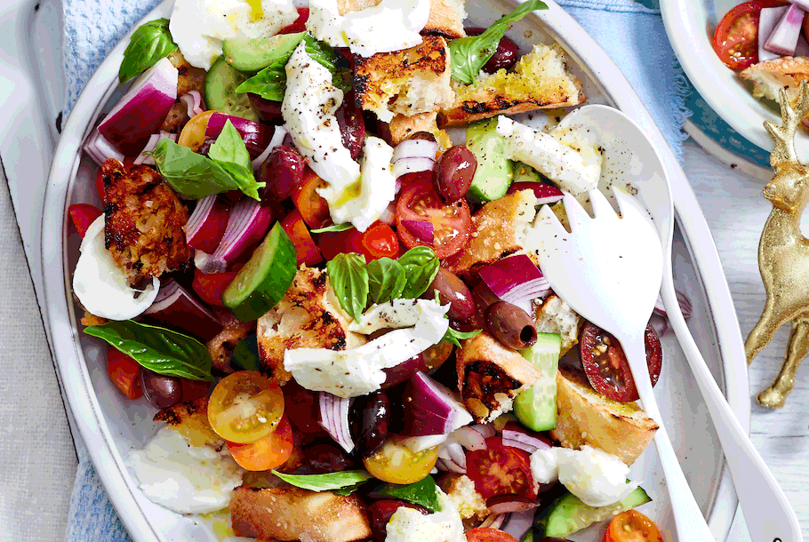 Festtags-Panzanella mediterraner Brotsalat Rezept Festtags-Panzanella mediterraner Brotsalat Rezept