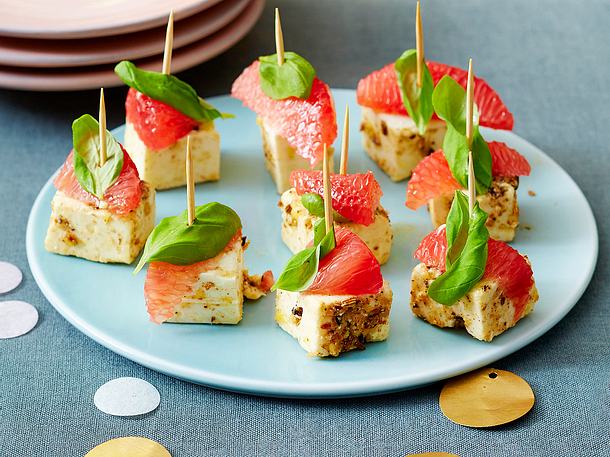 Feta-Grapefruit-Spieße Rezept