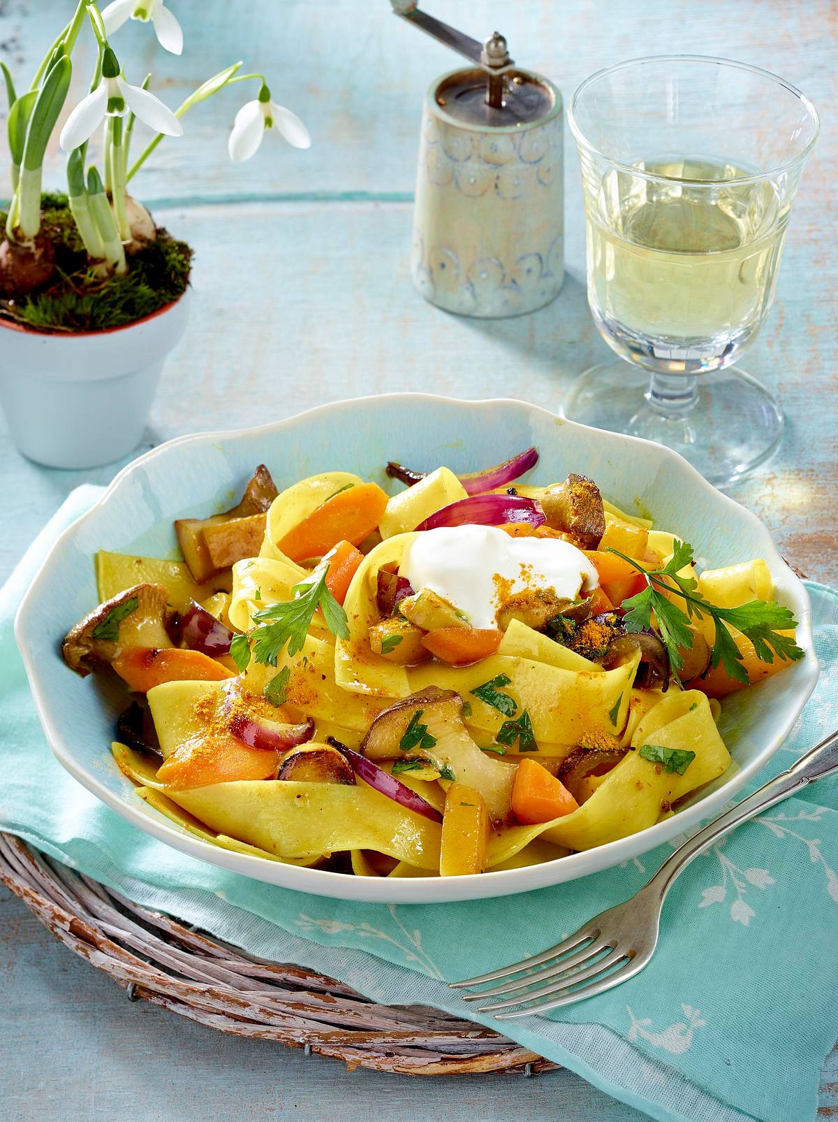 Fettuccine mit Steckrüben-Ragout Rezept