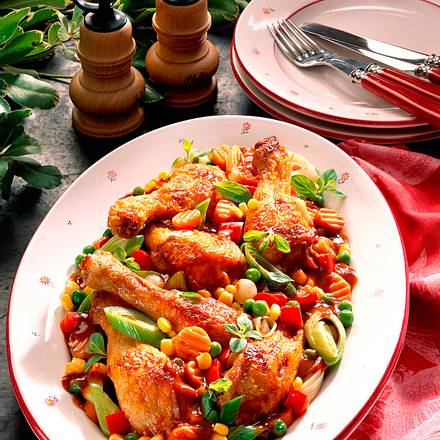 Feurige Hähnchenkeulen Rezept Feurige Hähnchenkeulen Rezept