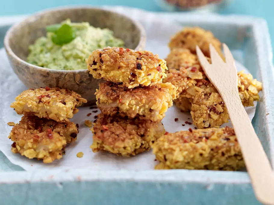 Feurige Hähnchen-Nuggets mit Guacamole Rezept